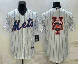 Men%27s New York Mets Big Logo White Cool Base Stitched Baseball Jersey->new york yankees->MLB Jersey